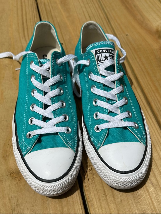 Converse Shoes - Converse Low Top Sneakers - Teal and White